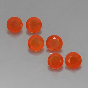 Gemas de cornalina naranja natural de  ct, transparente, transparente / translúcido