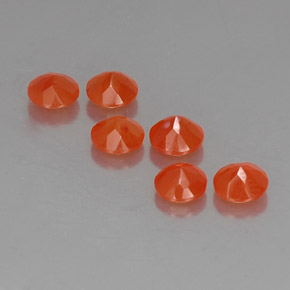 Gemas de cornalina naranja natural de  ct, transparente, transparente / translúcido
