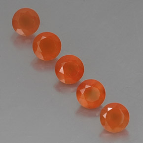 Gemas de cornalina naranja natural de  ct, transparente, transparente / translúcido