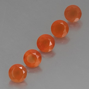 Gemas de cornalina naranja natural de  ct, transparente, transparente / translúcido