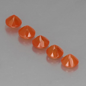 Gemas de cornalina naranja natural de  ct, transparente, transparente / translúcido