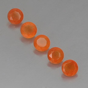 Gemas de cornalina naranja natural de  ct, transparente, transparente / translúcido