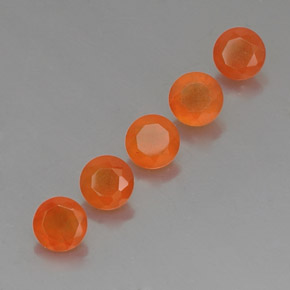 Gemas de cornalina naranja natural de  ct, transparente, transparente / translúcido