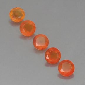Gemas de cornalina naranja natural de  ct, transparente, transparente / translúcido