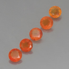 Gemas de cornalina naranja natural de  ct, transparente, transparente / translúcido
