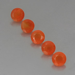 Gemas de cornalina naranja natural de  ct, transparente, transparente / translúcido
