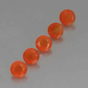 Gemas de cornalina naranja natural de  ct, transparente, transparente / translúcido