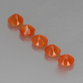 Gemas de cornalina naranja natural de  ct, transparente, transparente / translúcido