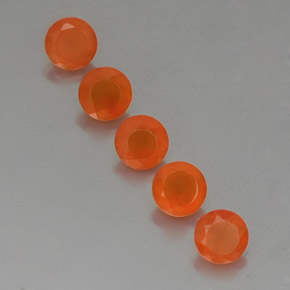 Gemas de cornalina naranja natural de  ct, transparente, transparente / translúcido