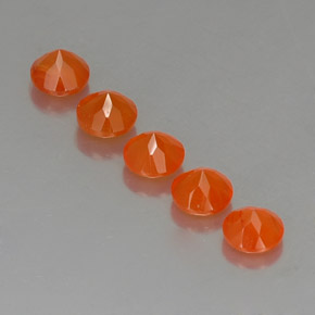 Gemas de cornalina naranja natural de  ct, transparente, transparente / translúcido