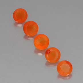 Gemas de cornalina naranja natural de  ct, transparente, transparente / translúcido