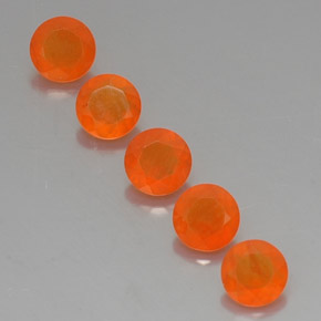 Gemas de cornalina naranja natural de  ct, transparente, transparente / translúcido