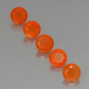 Gemas de cornalina naranja natural de  ct, transparente, transparente / translúcido