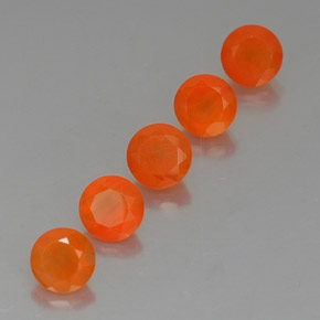 Gemas de cornalina naranja natural de  ct, transparente, transparente / translúcido