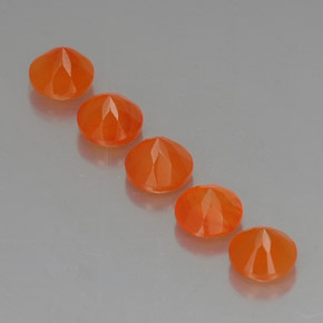 Gemas de cornalina naranja natural de  ct, transparente, transparente / translúcido
