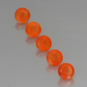 Gemas de cornalina naranja natural de  ct, transparente, transparente / translúcido