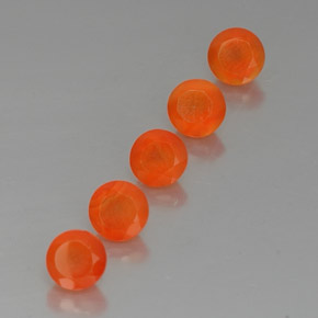 Gemas de cornalina naranja natural de  ct, transparente, transparente / translúcido