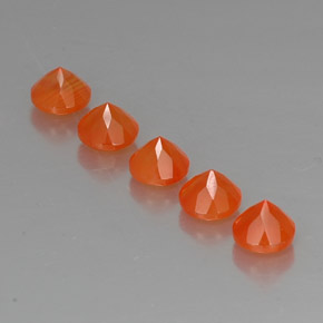 Gemas de cornalina naranja natural de  ct, transparente, transparente / translúcido