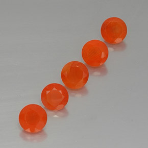 Gemas de cornalina naranja natural de  ct, transparente, transparente / translúcido