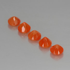 Gemas de cornalina naranja natural de  ct, transparente, transparente / translúcido