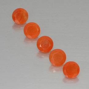 Gemas de cornalina naranja natural de  ct, transparente, transparente / translúcido