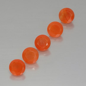 Gemas de cornalina naranja natural de  ct, transparente, transparente / translúcido