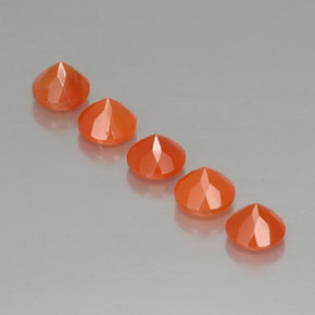 Gemas de cornalina naranja natural de  ct, transparente, transparente / translúcido