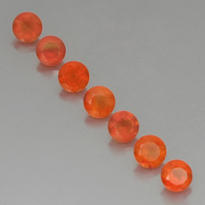 Gemas de cornalina naranja natural de  ct, transparente, transparente / translúcido
