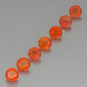 Gemas de cornalina naranja natural de  ct, transparente, transparente / translúcido