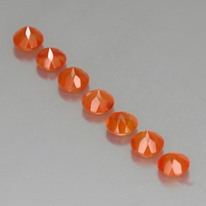 Gemas de cornalina naranja natural de  ct, transparente, transparente / translúcido