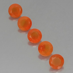 Gemas de cornalina naranja natural de  ct, transparente, transparente / translúcido