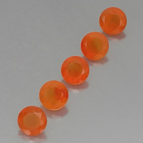 Gemas de cornalina naranja natural de  ct, transparente, transparente / translúcido