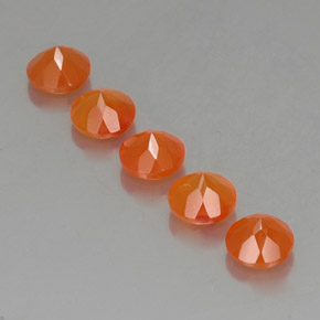 Gemas de cornalina naranja natural de  ct, transparente, transparente / translúcido