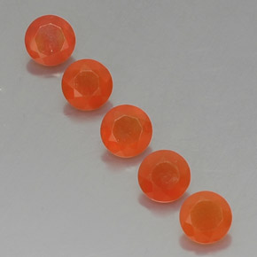 Gemas de cornalina naranja natural de  ct, transparente, transparente / translúcido