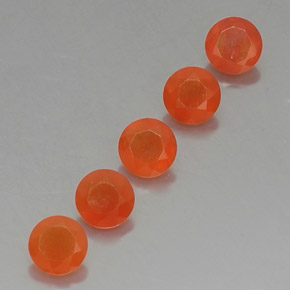 Gemas de cornalina naranja natural de  ct, transparente, transparente / translúcido