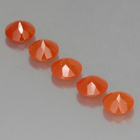 Gemas de cornalina naranja natural de  ct, transparente, transparente / translúcido