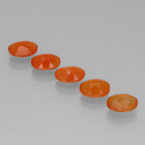 Gemas de cornalina naranja natural de  ct, transparente, transparente / translúcido