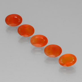 Gemas de cornalina naranja natural de  ct, transparente, transparente / translúcido