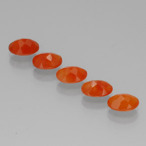 Gemas de cornalina naranja natural de  ct, transparente, transparente / translúcido