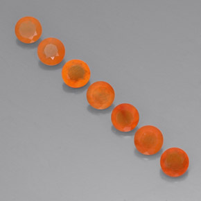 Gemas de cornalina naranja natural de  ct, transparente, transparente / translúcido