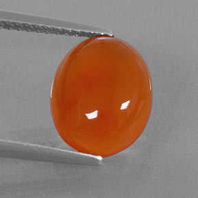 Cornalina Naranja natural de 3.17 ct, Transparente, Transparente / Translúcido