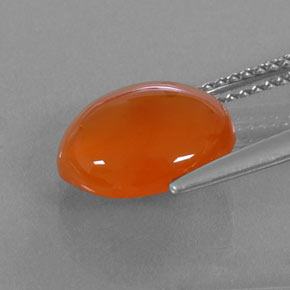 Cornalina Naranja natural de 3.17 ct, Transparente, Transparente / Translúcido