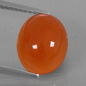 Cornalina Naranja natural de 3.97 ct, Transparente, Transparente / Translúcido