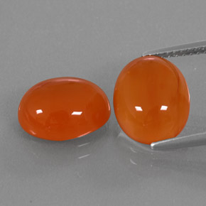 Gemas de cornalina naranja natural de  ct, transparente, transparente / translúcido