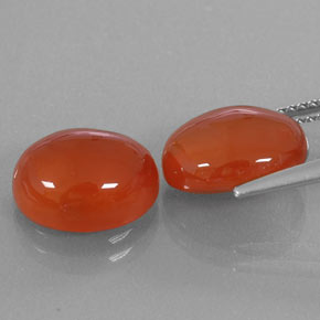 Gemas de cornalina naranja natural de  ct, transparente, transparente / translúcido