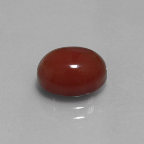 Cornalina naranja natural de 2,98 ct, corte óvalo, translúcido