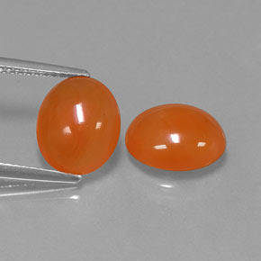 Gemas de cornalina naranja natural de  ct, transparente, transparente / translúcido