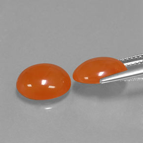 Gemas de cornalina naranja natural de  ct, transparente, transparente / translúcido