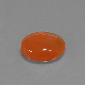 Cornalina naranja natural de 3,69 ct, corte óvalo, translúcido