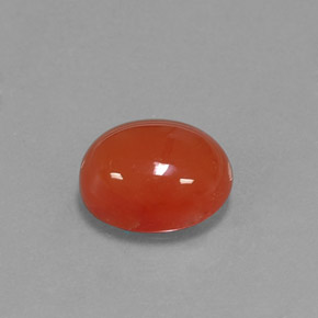 Cornalina naranja natural de 4,02 ct, corte óvalo, translúcido
